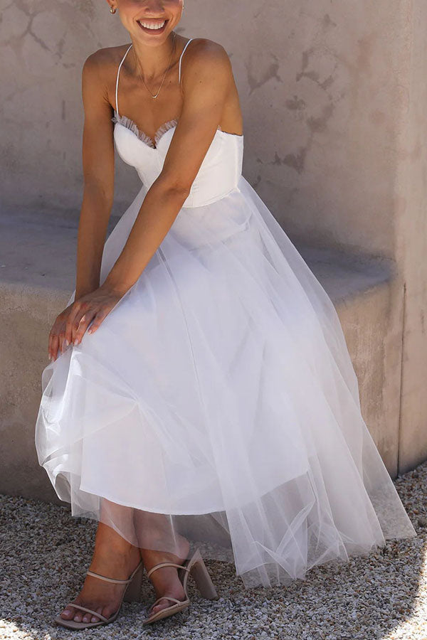 CD | Rochie midi Bustier din tul