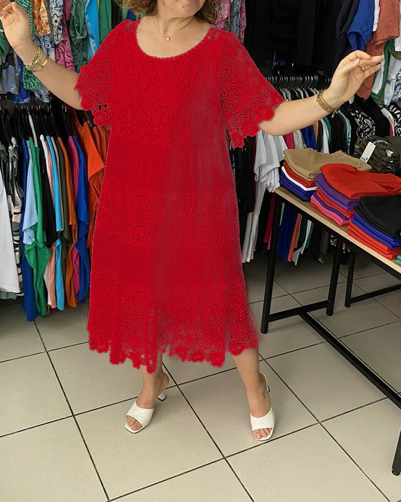 CD | Rochie midi din dantelă atemporală