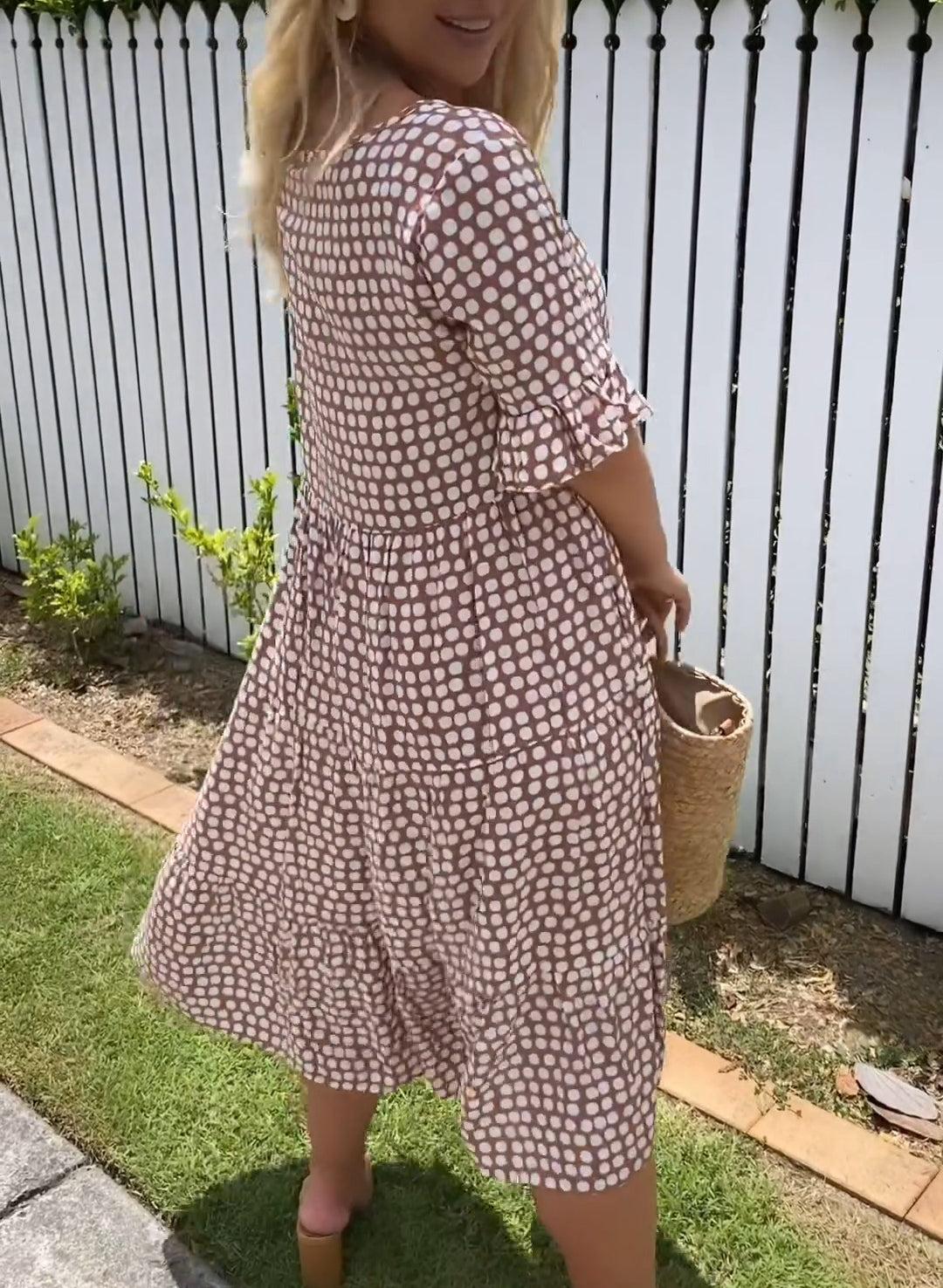 CD | Rochie midi cu mânecă scurtă