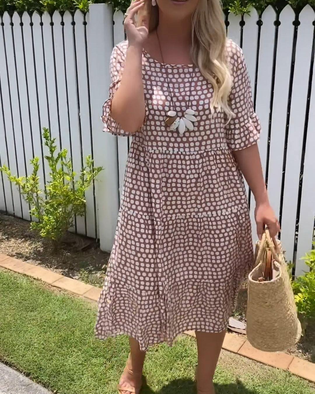 CD | Rochie midi cu mânecă scurtă