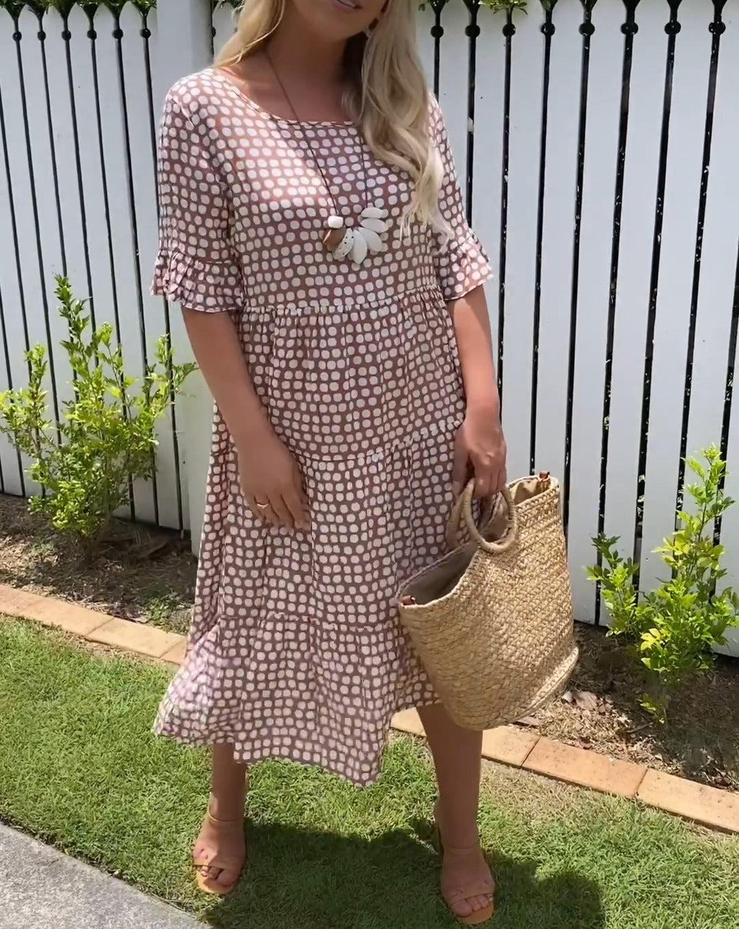 CD | Rochie midi cu mânecă scurtă