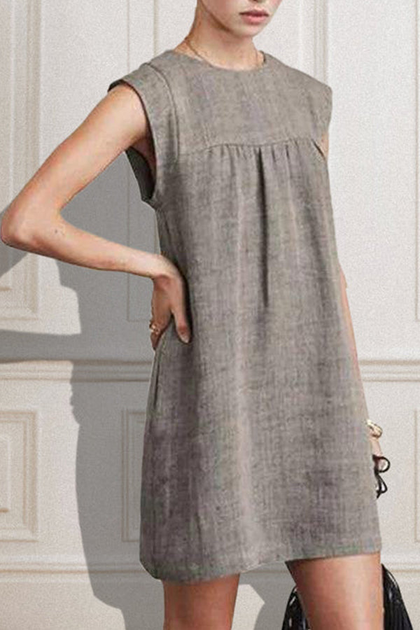 CD | CASUAL FĂRĂ MÂNECI A-LINE MINI ROCHIE