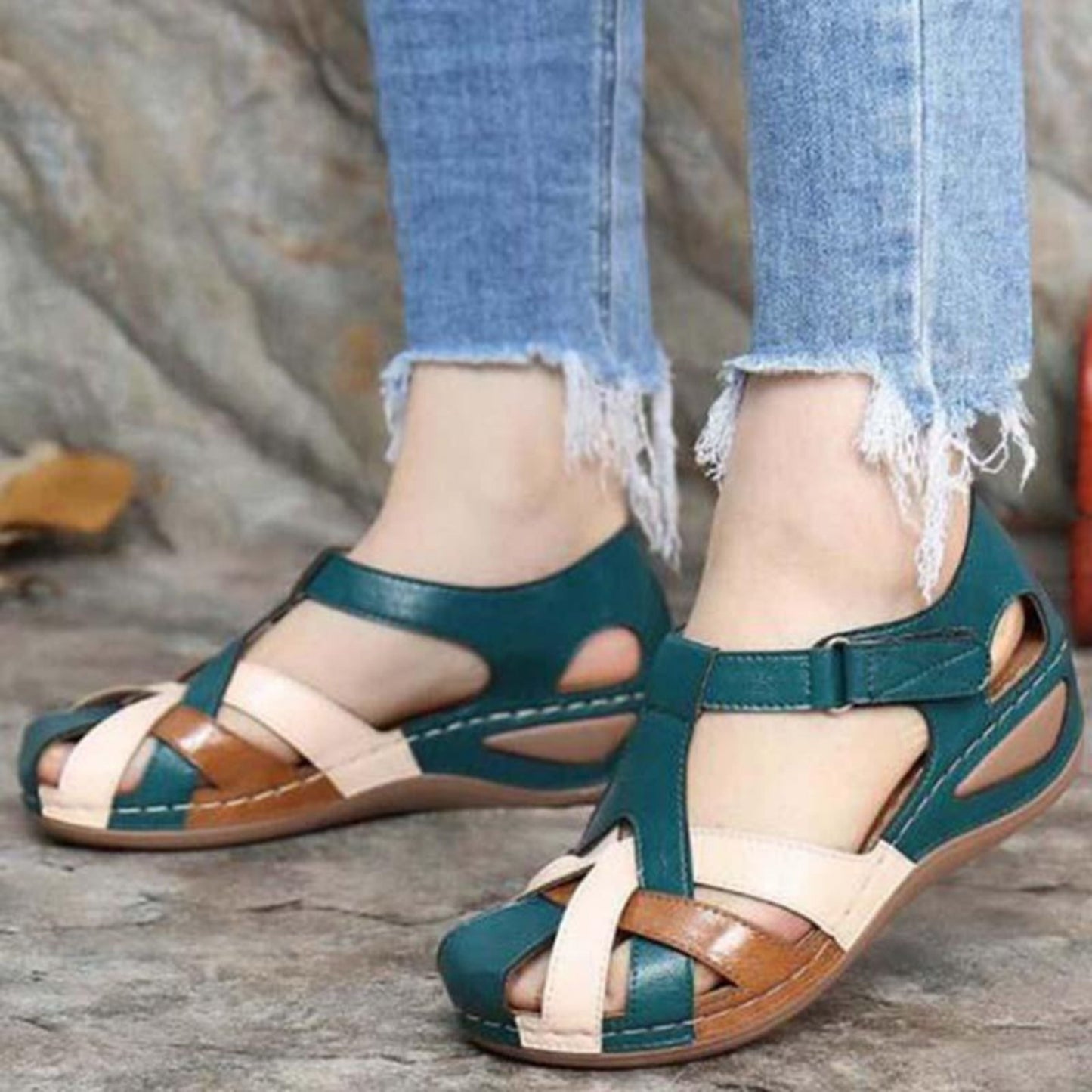 CD | | Sandale cu toc wedge pentru femei
