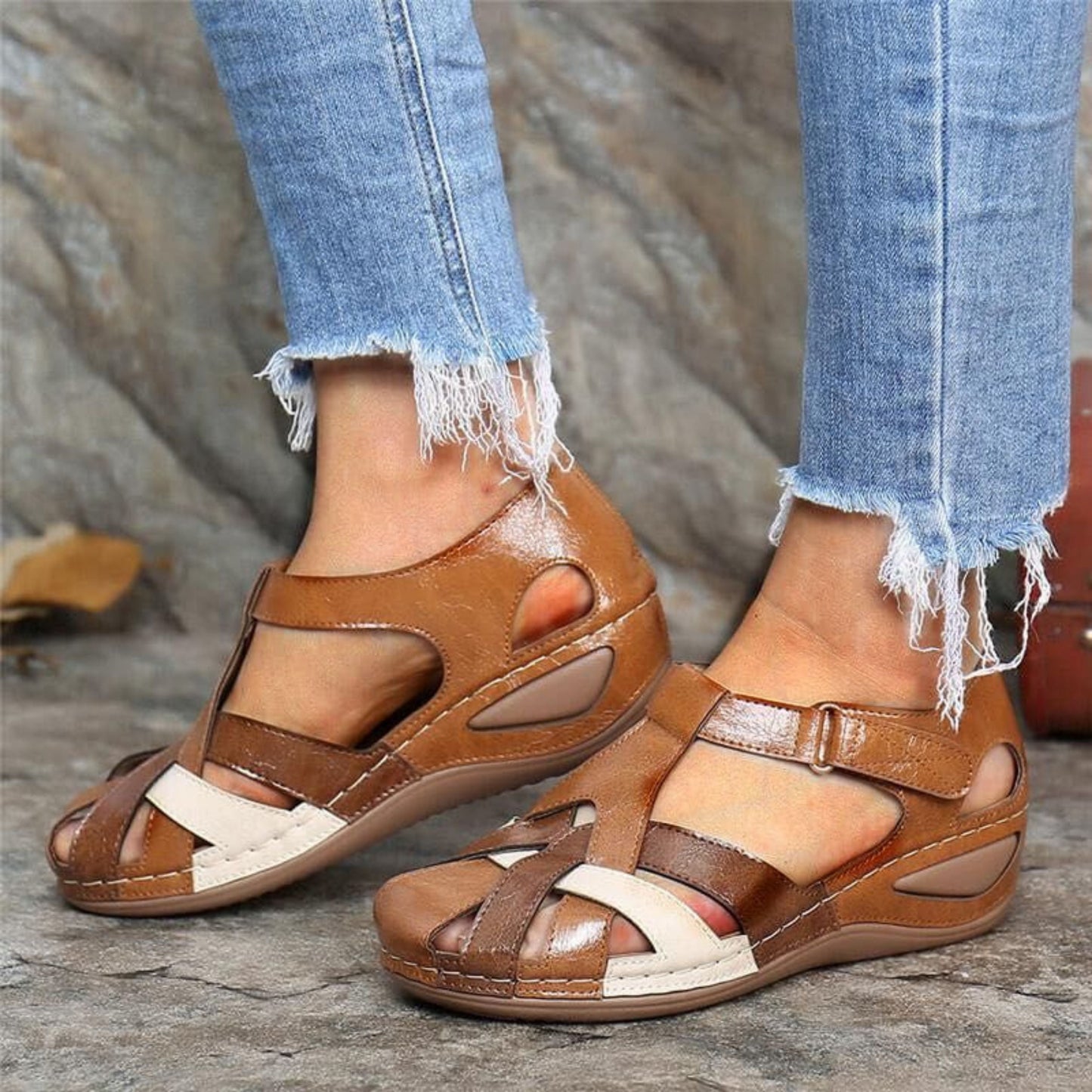 CD | | Sandale cu toc wedge pentru femei