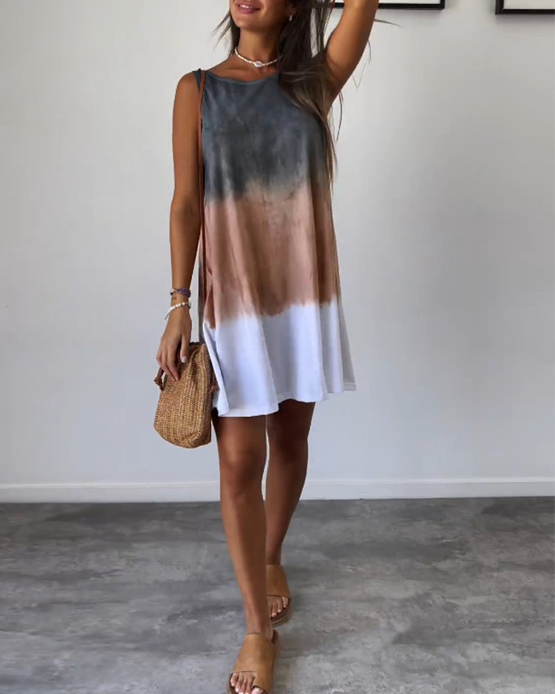 CD | Rochie mini cu imprimare Gradient Tie Dye