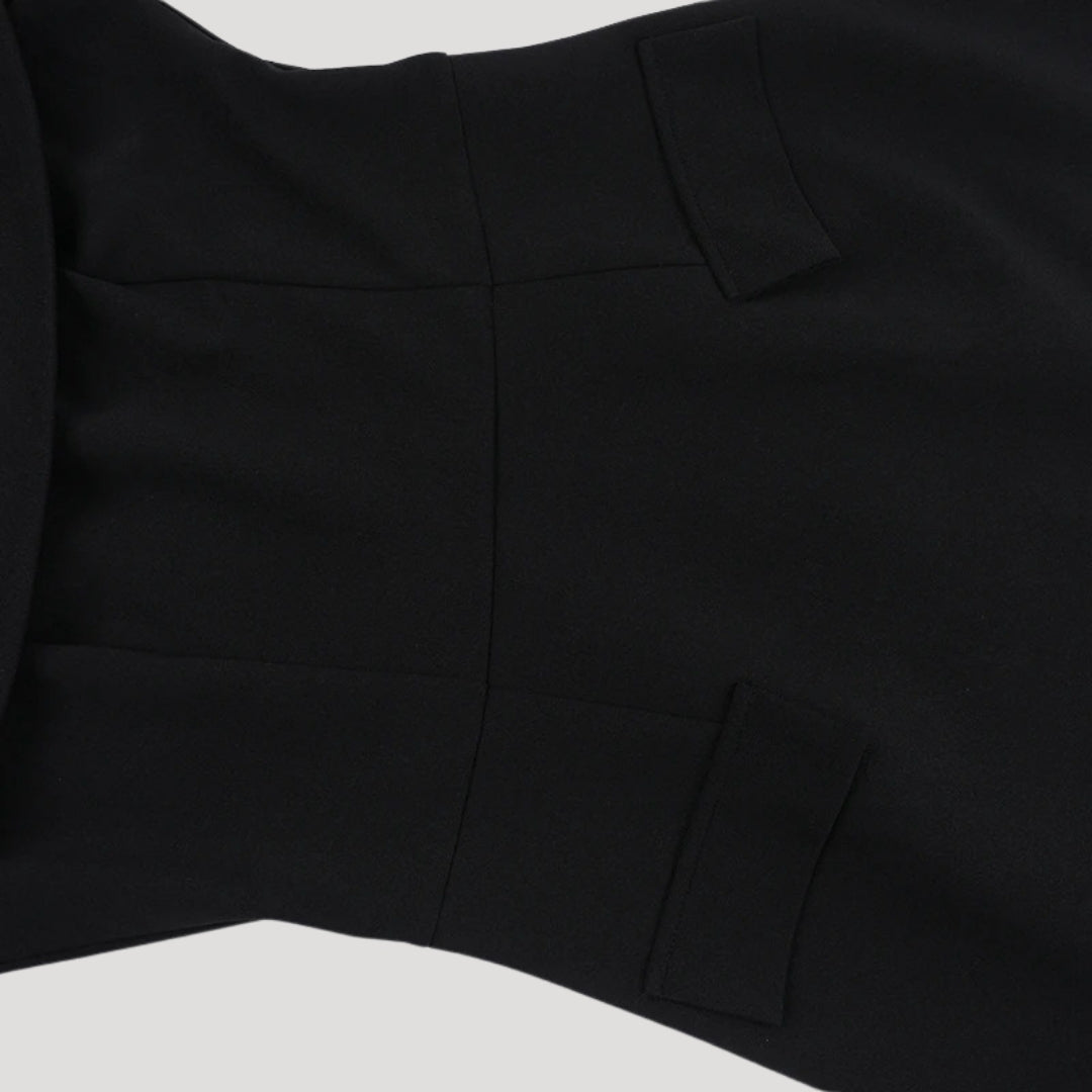 CD | Ladies rochie mini neagră fără umeri