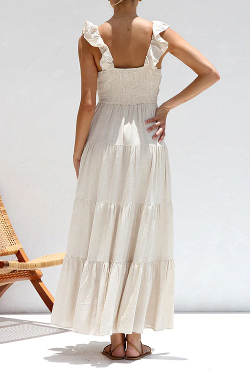 CD | Rochie maxi fără mâneci din in