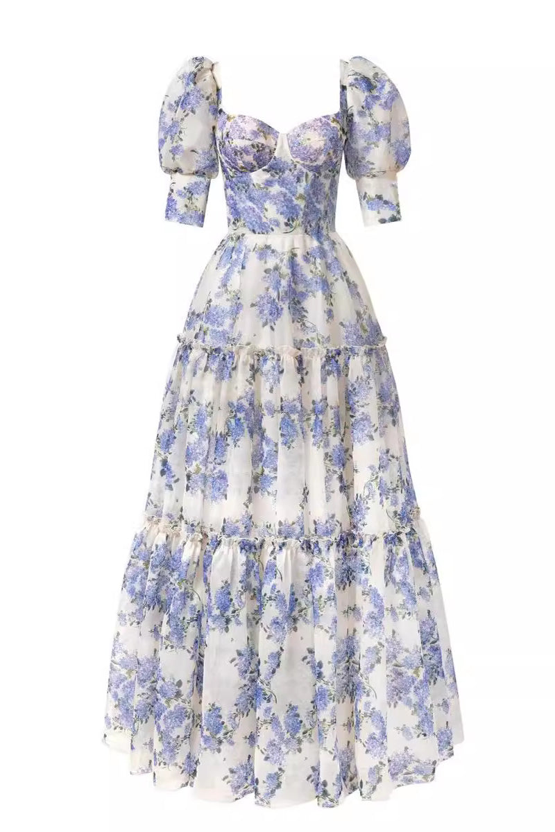CD | Celebrități Rochii de seară elegante cu patchwork floral fără umeri