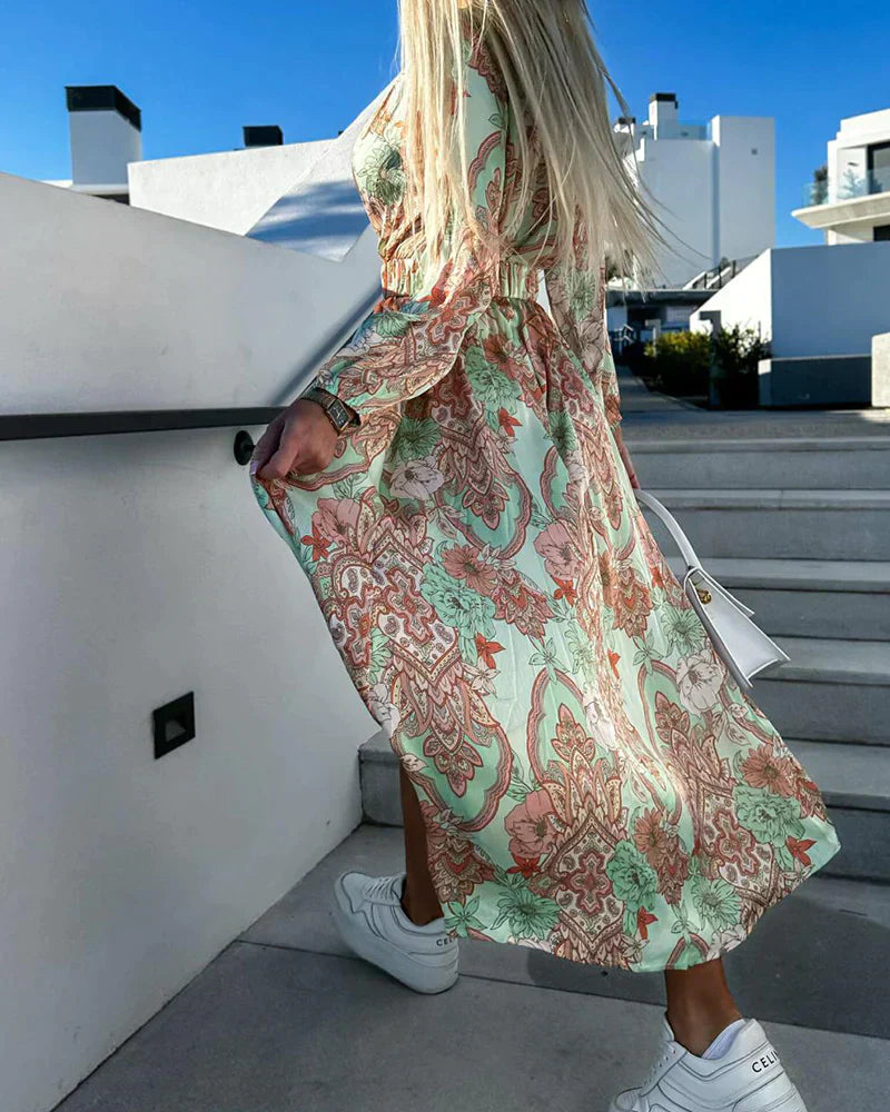 CD | rochie maxi elegantă cu decolteu V pentru nunți și ocazii speciale