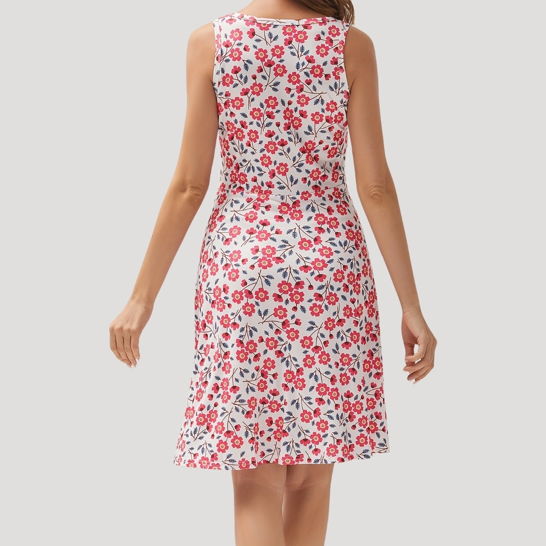 CD | Femei florale fără mâneci mini rochie de vară