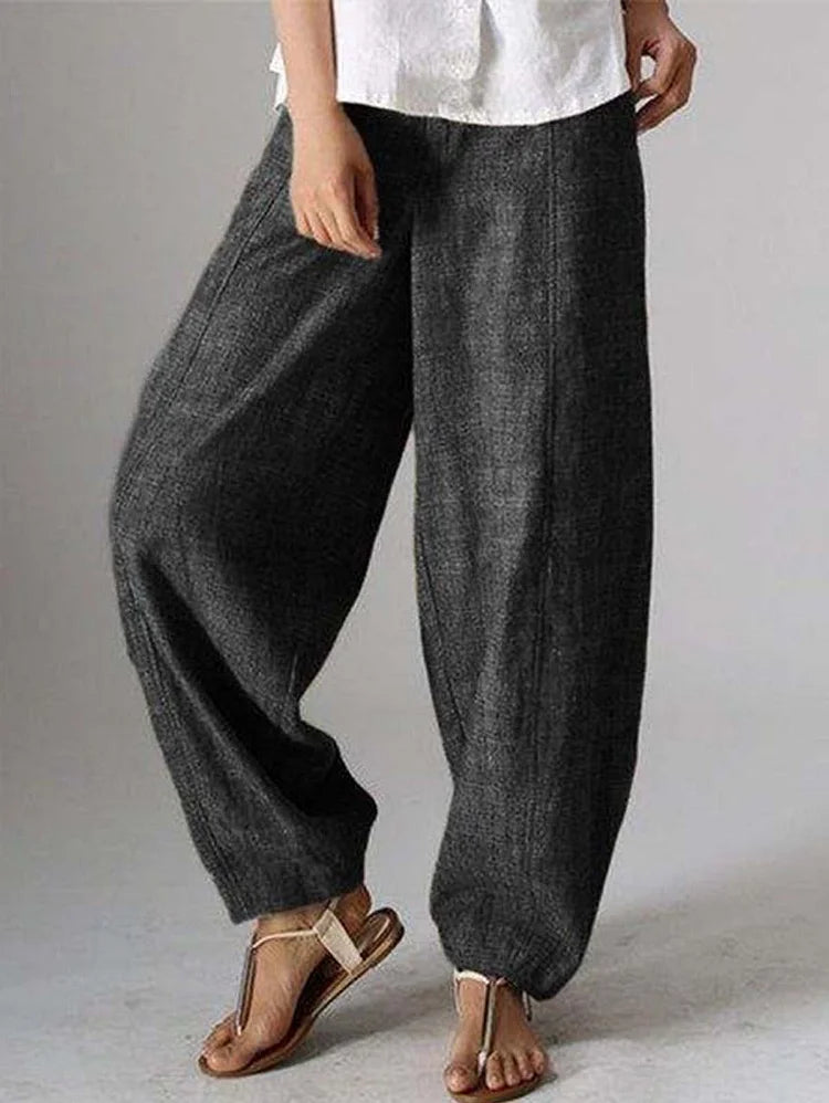 CD | Pantaloni simpli, casual, în culori uni
