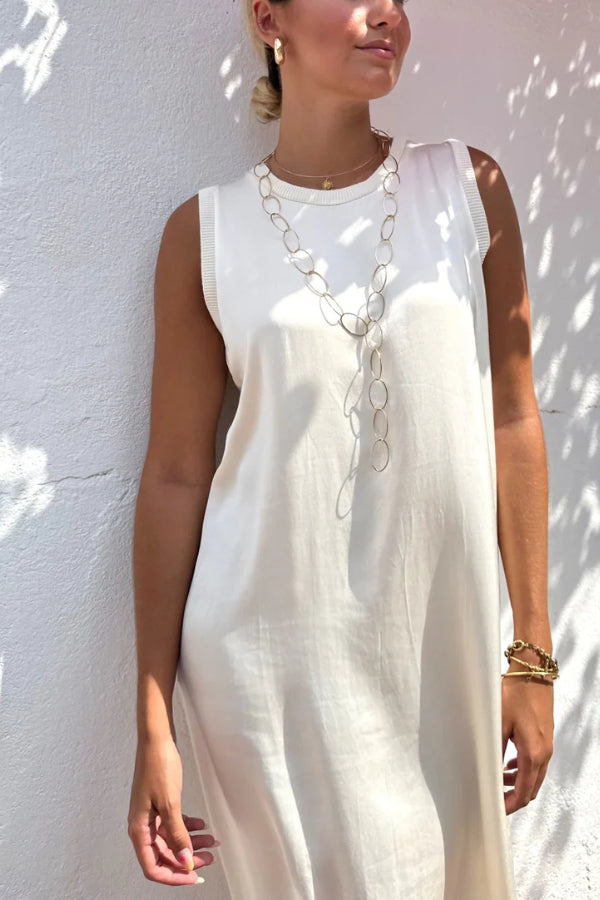 CD | Rochie midi din satin cu cusătură detaliată
