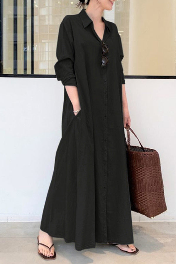 CD | Long Sleeve Simple Casual rochie lungă