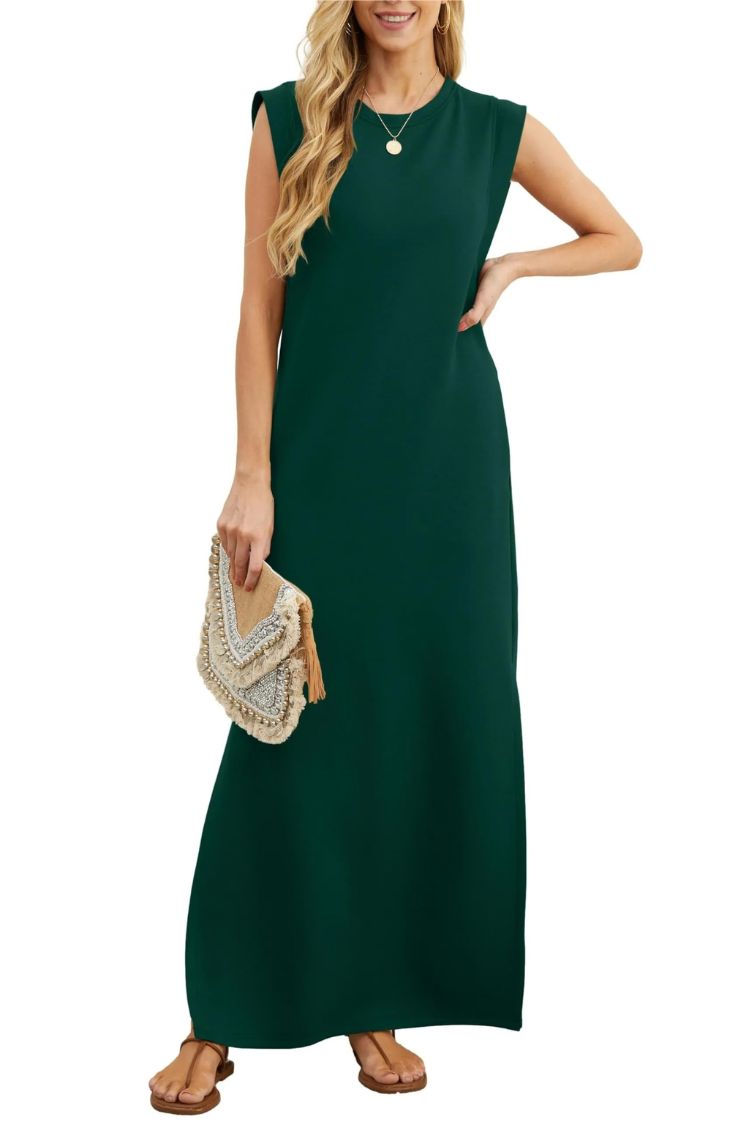 CD | Rochie maxi fără pliuri, casual, pentru femei