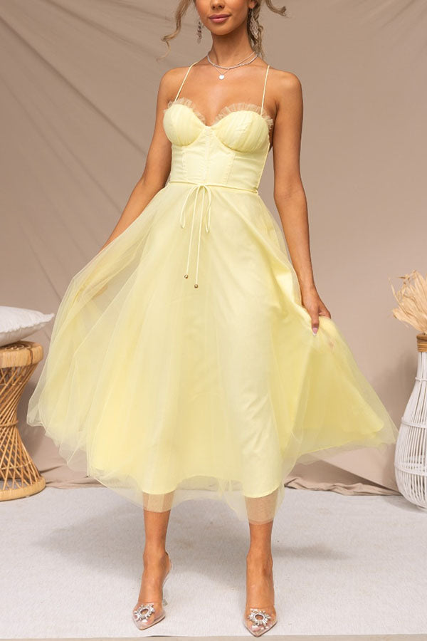 CD | Rochie midi Bustier din tul