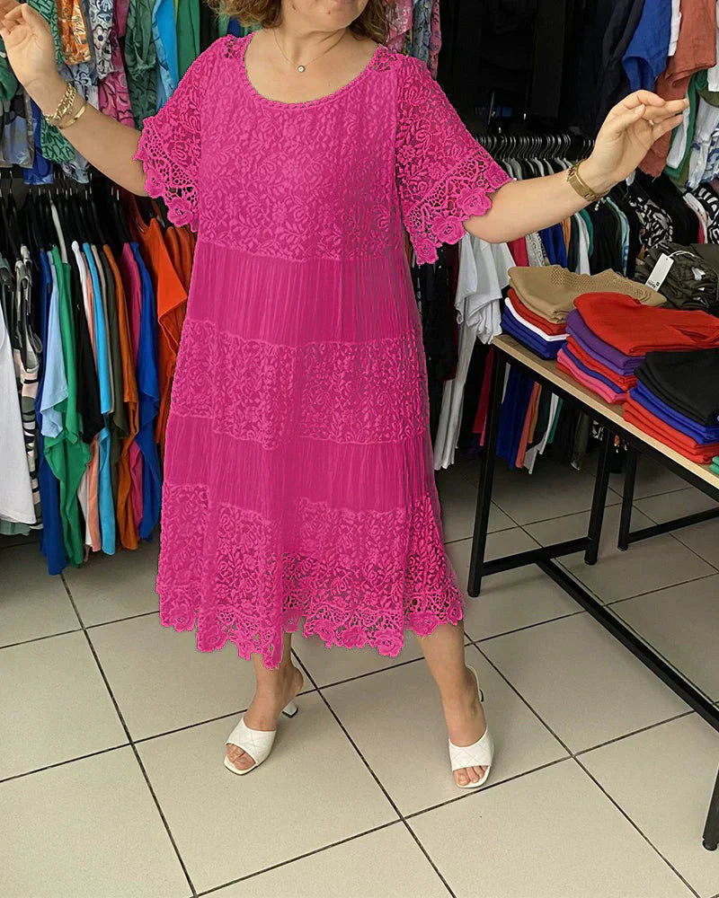 CD | Rochie midi din dantelă atemporală