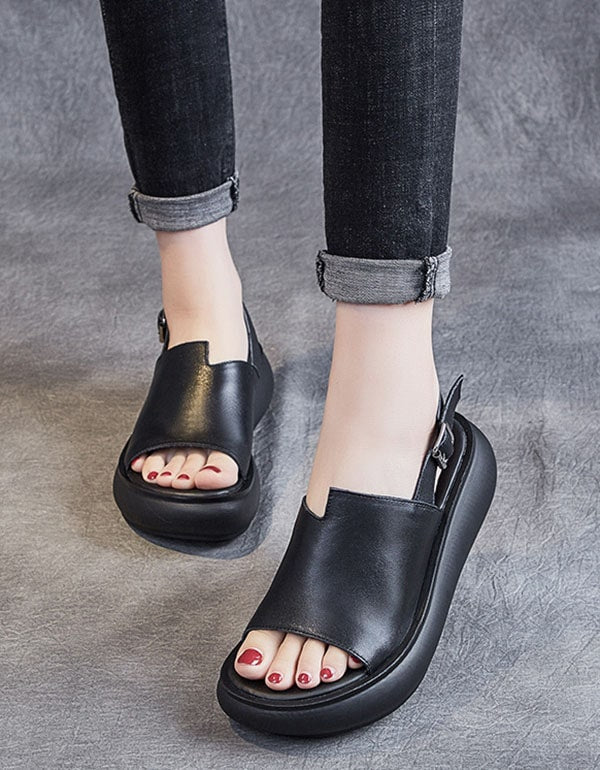 CD | Sandale Toe cu toc wedge pentru femei