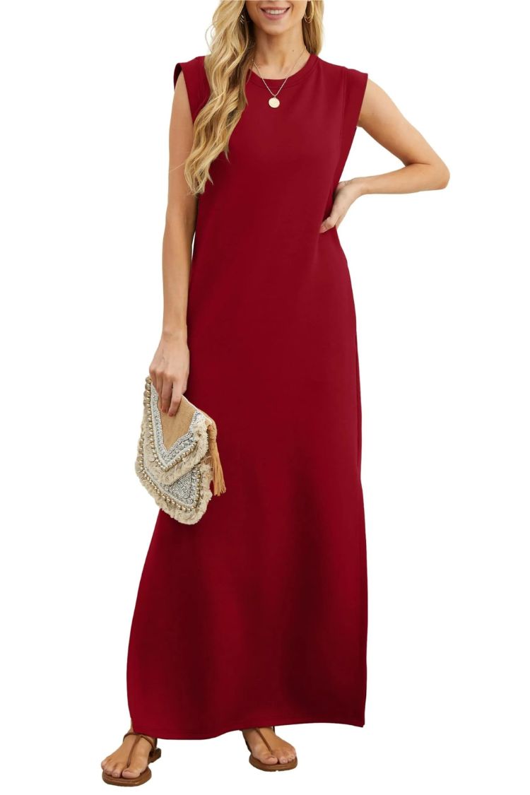 CD | Rochie maxi fără pliuri, casual, pentru femei