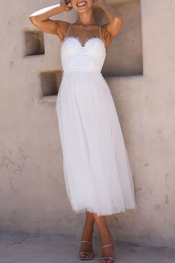 CD | Rochie midi Bustier din tul