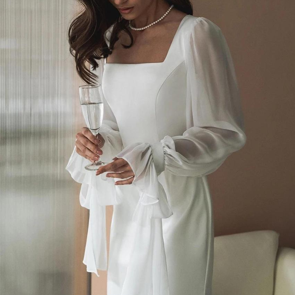 CD | Rochie de mireasă cu mânecă lungă pentru femei | Maxi