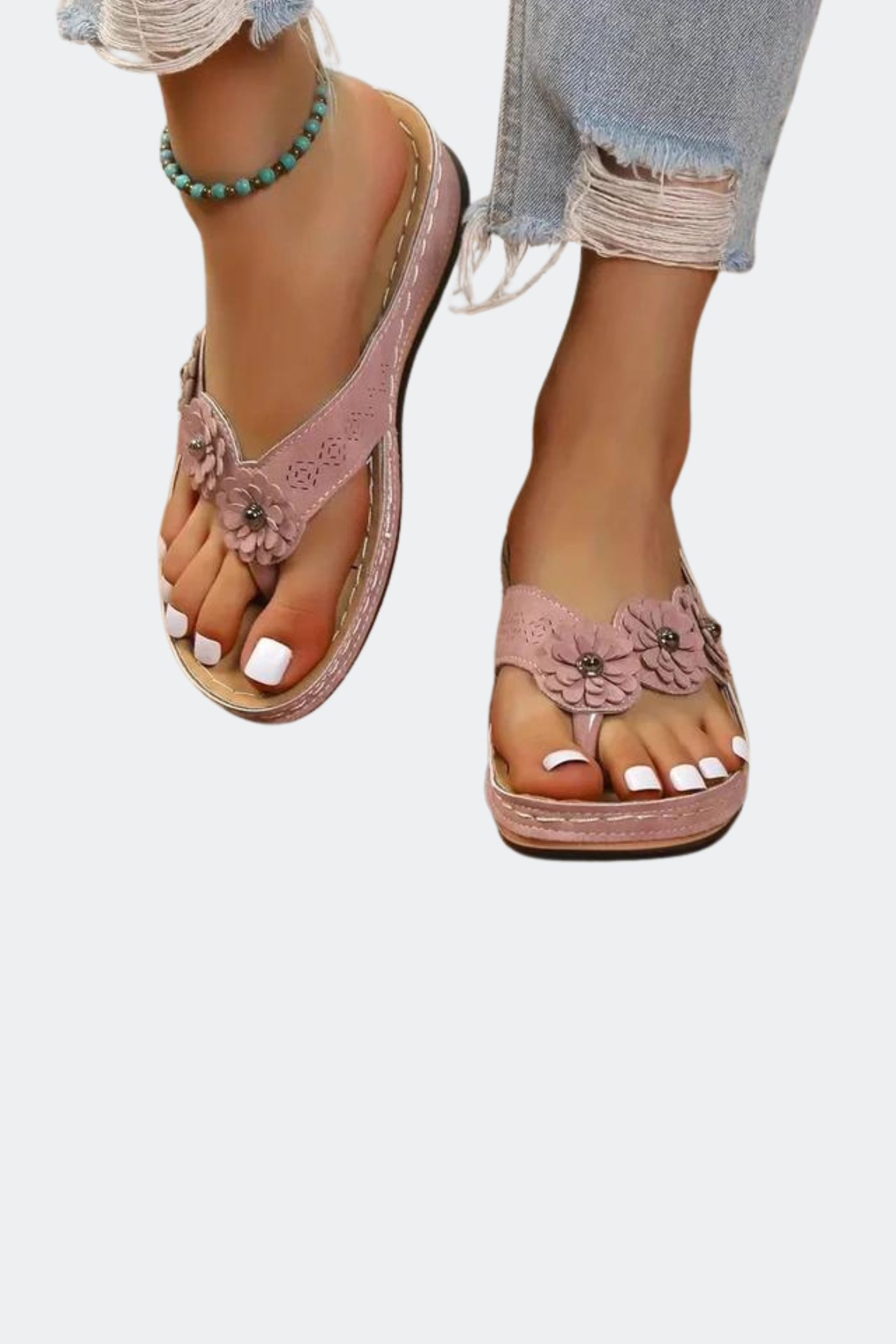 CD | sandale ortopedice de vară cu model floral pentru femei - Felice