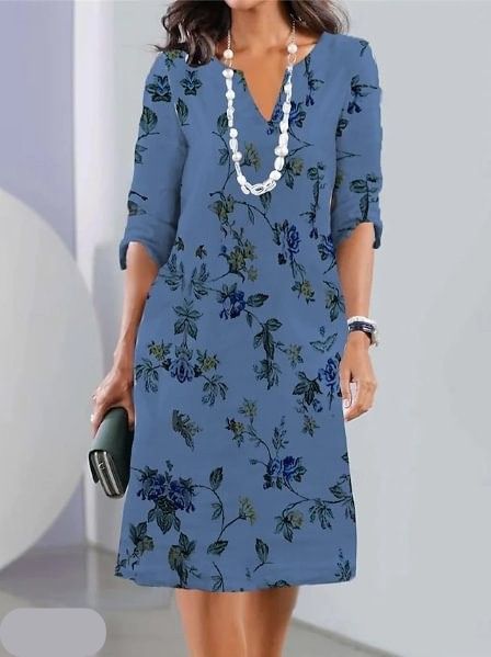 CD | Rochie tunică dublă cu imprimeu floral