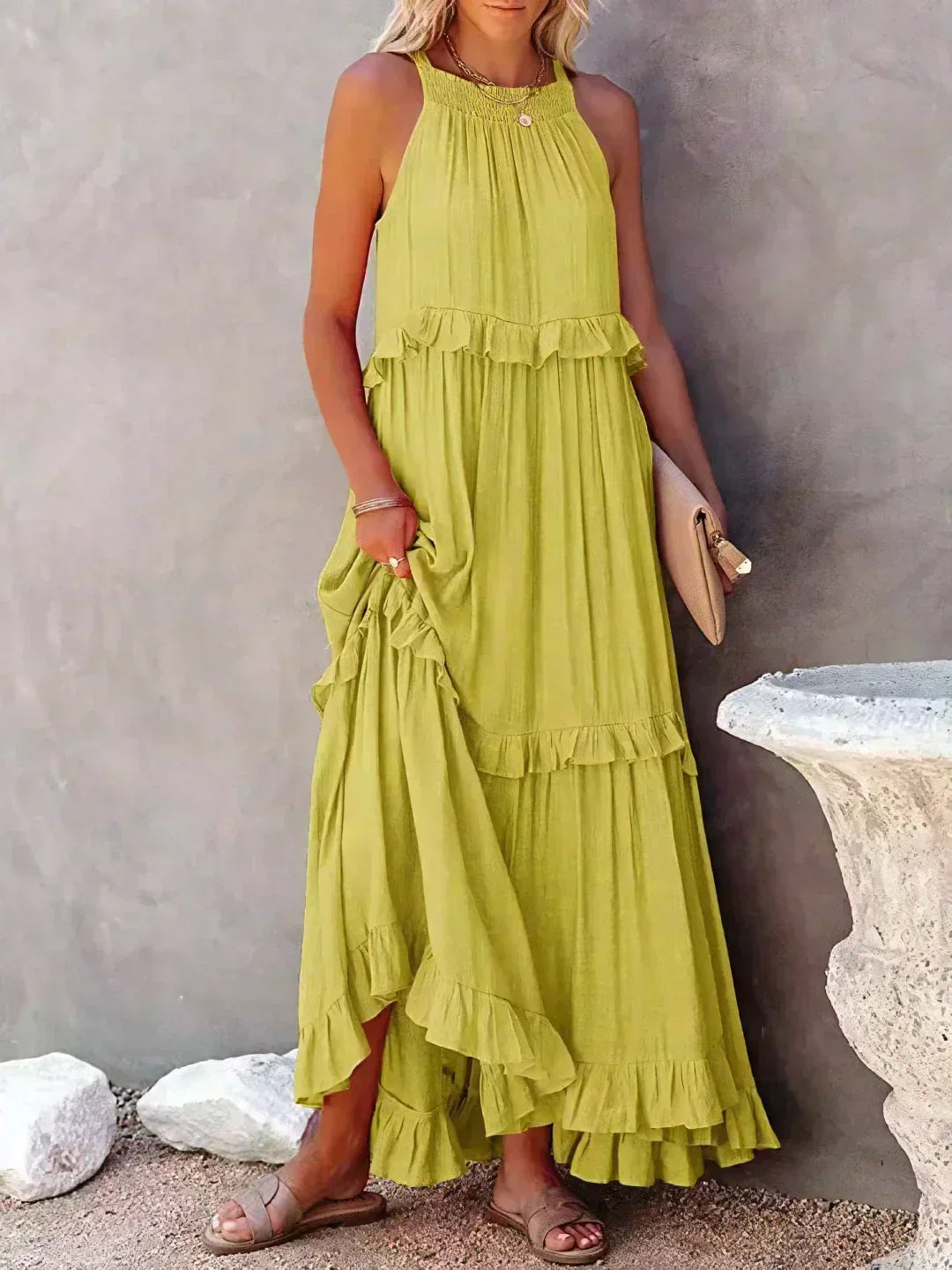 CD | Rochie maxi cu volane Effortless