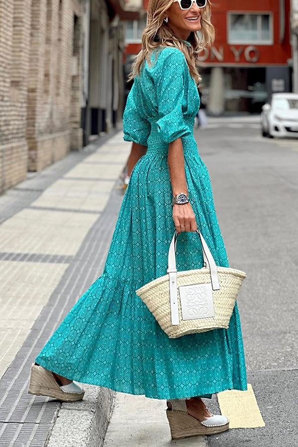 CD | Special Treat Rochie maxi imprimată cu talie elastică