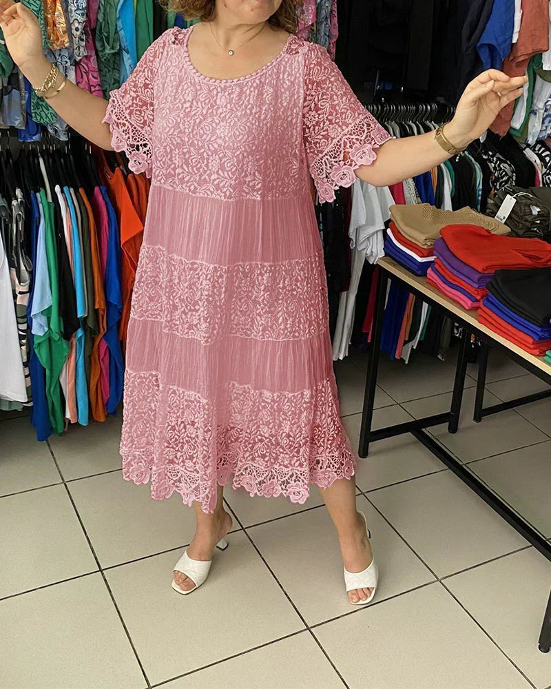 CD | Rochie midi din dantelă atemporală