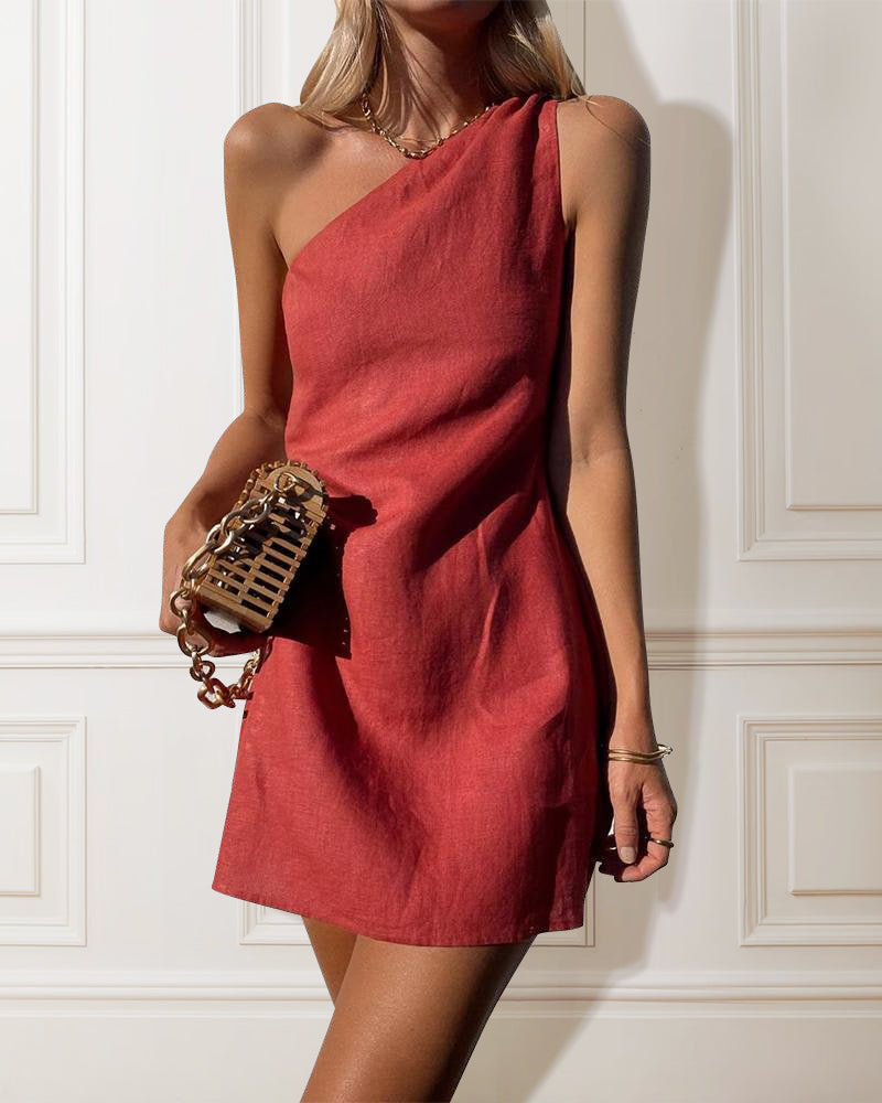 CD | Rochie mini chic cu guler tip halterneck
