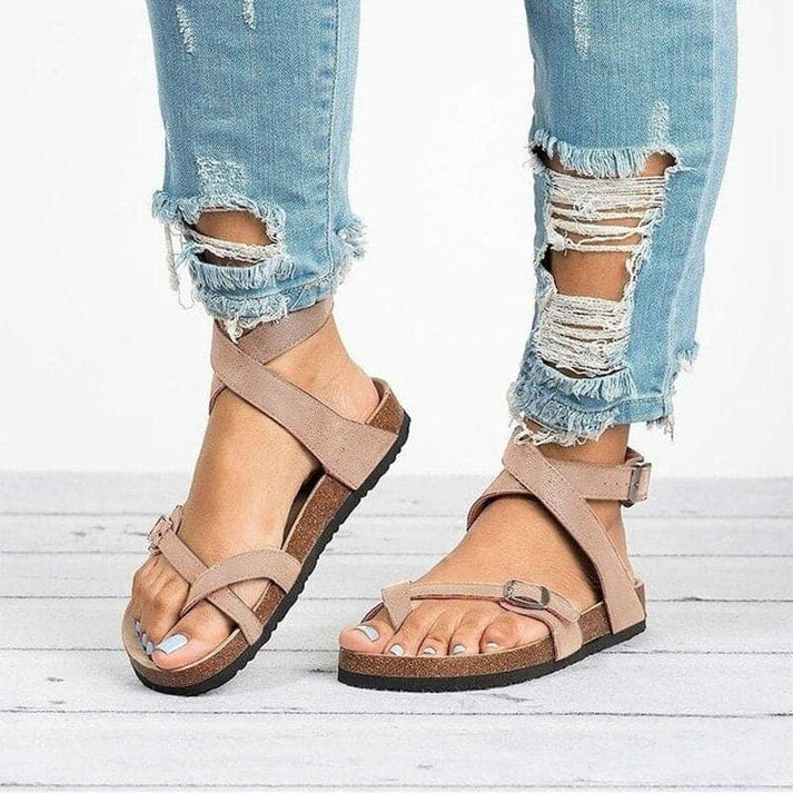 CD | | Sandale elegante cu barete din piele