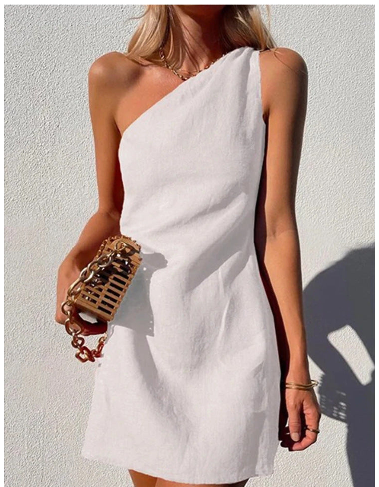 CD | Rochie mini chic cu guler tip halterneck