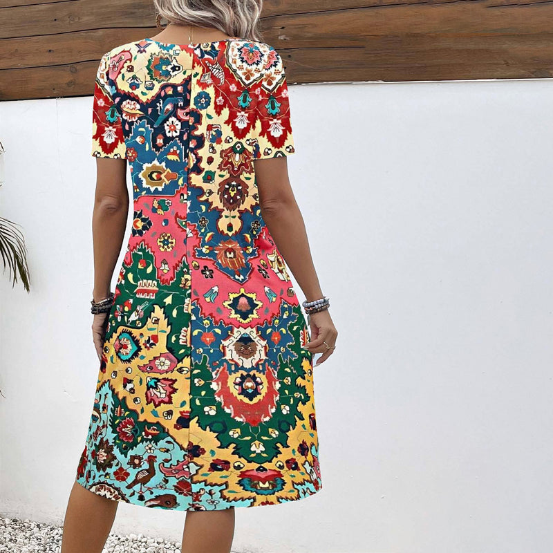 CD - Rochie etnică cu model vintage