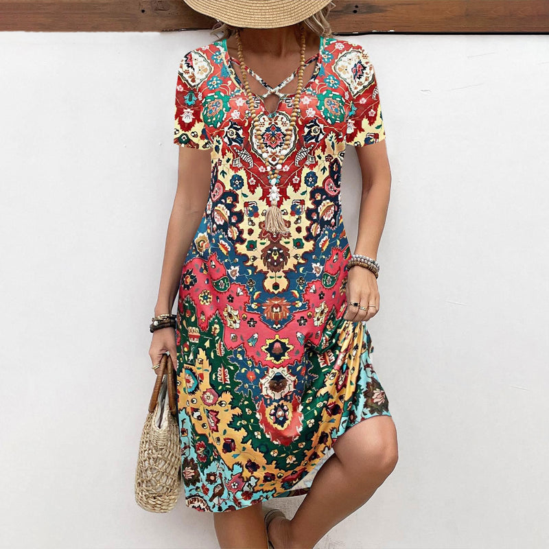 CD - Rochie etnică cu model vintage