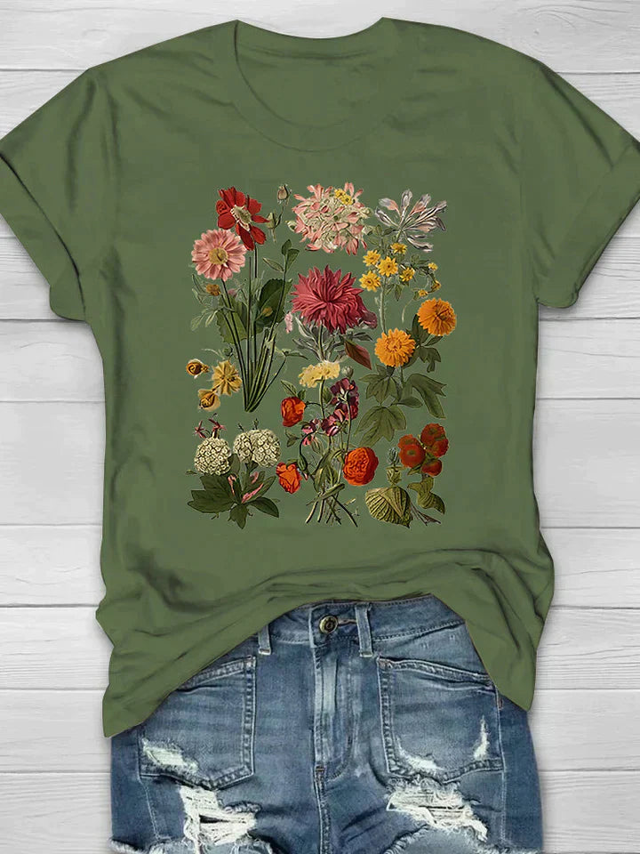 CD | Tricou casual cu model floral