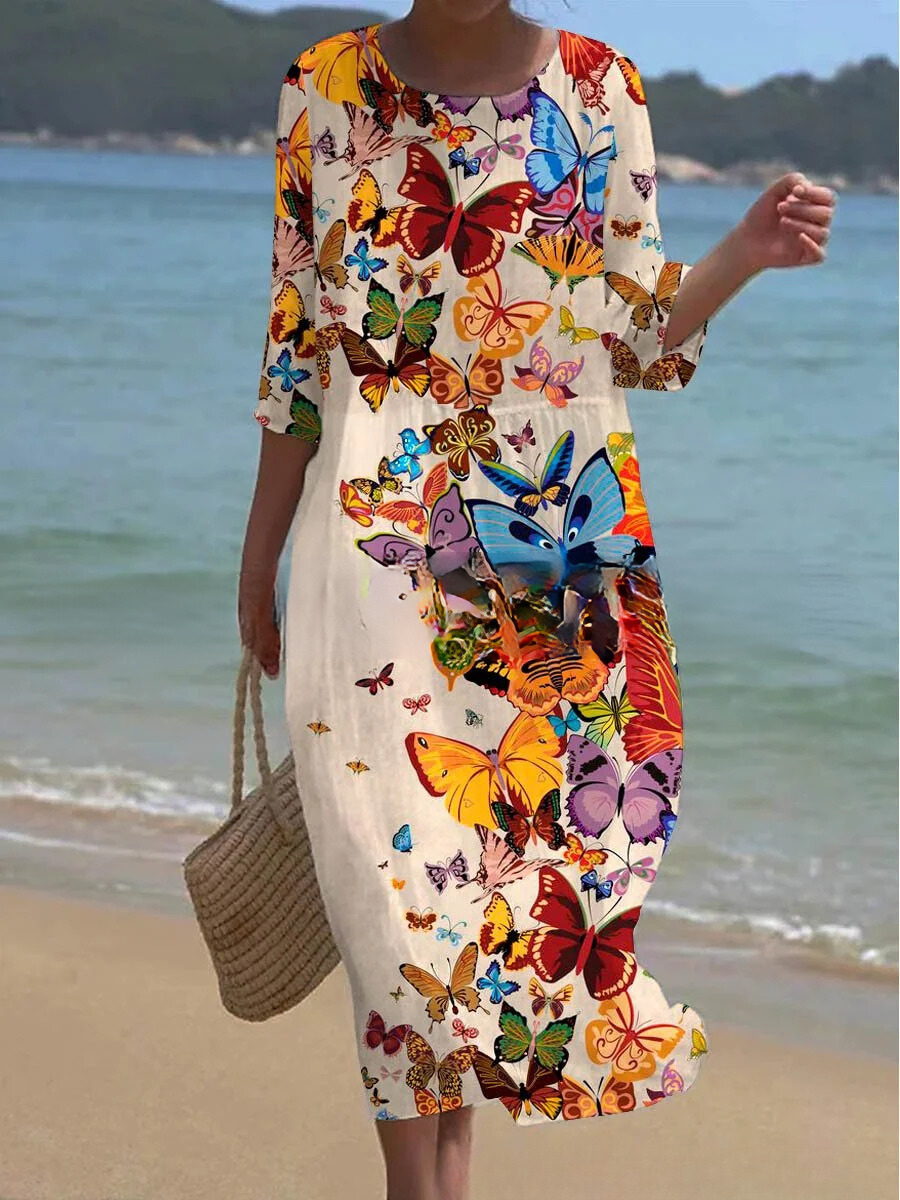 CD | Rochie maxi cu model floral