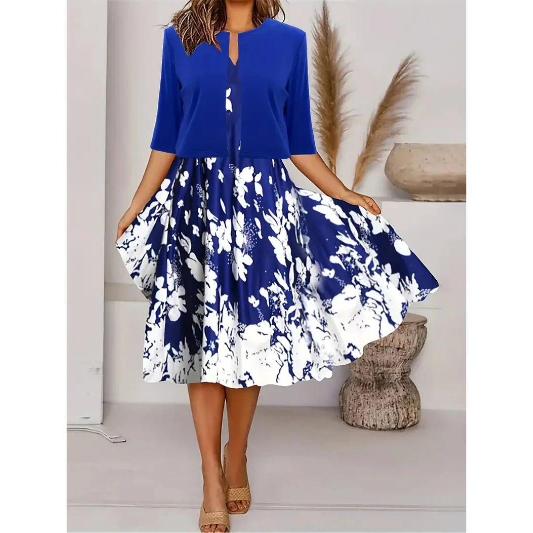 CD | Rochie mini plisată cu mâneci scurte