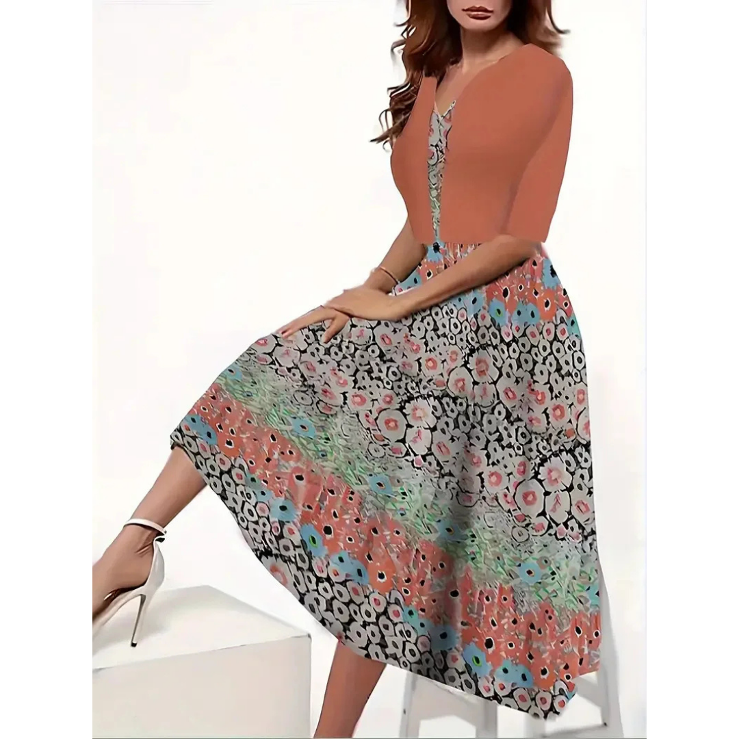 CD | Rochie mini plisată cu mâneci scurte