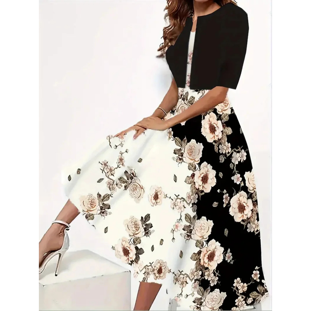 CD | Rochie mini plisată cu mâneci scurte