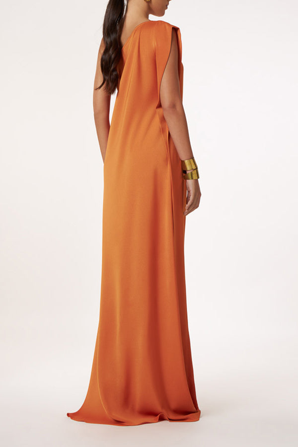 CD | Farmec atemporal un umăr A-line rochie maxi elegant