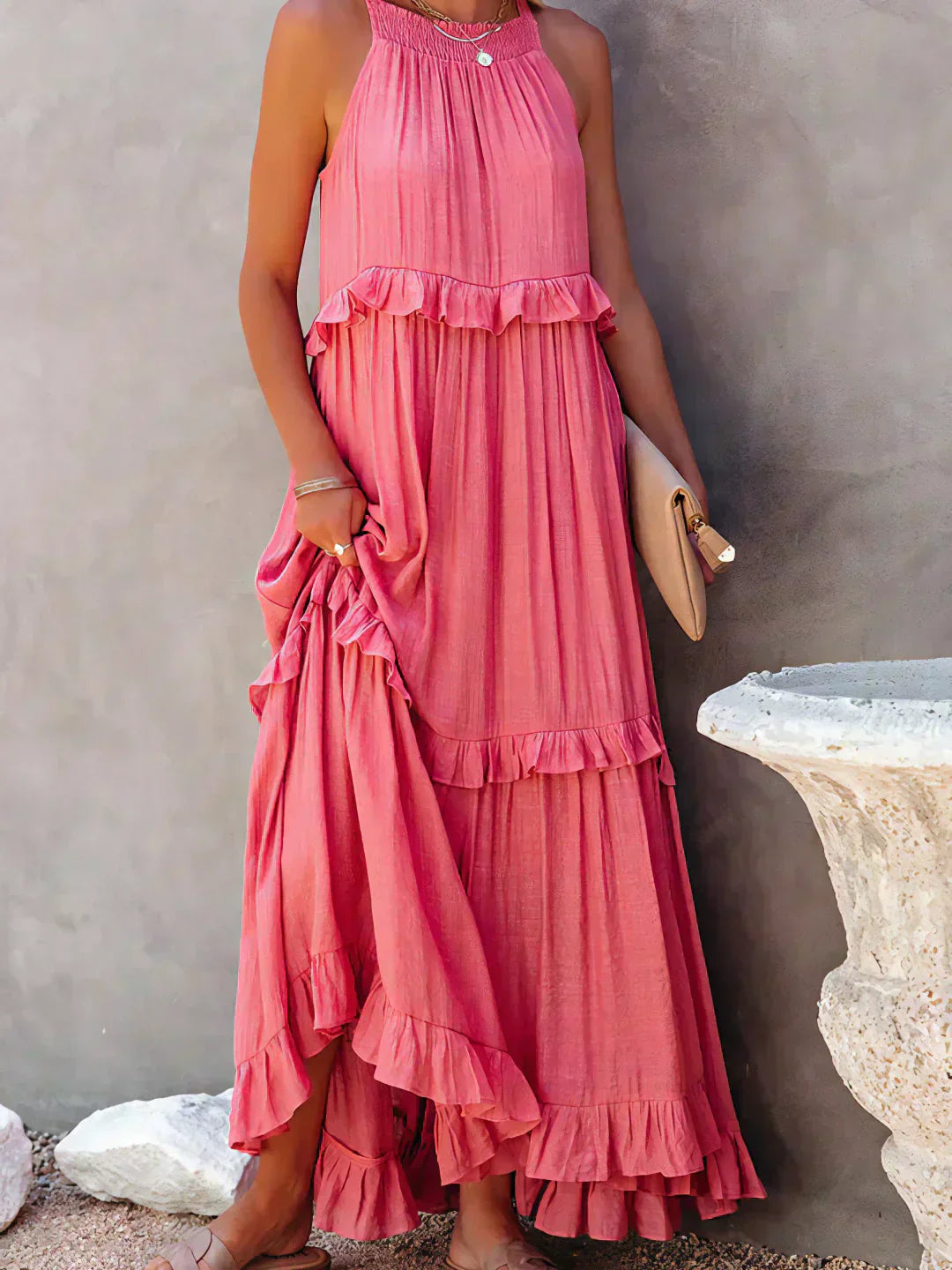 CD | Rochie maxi cu volane Effortless