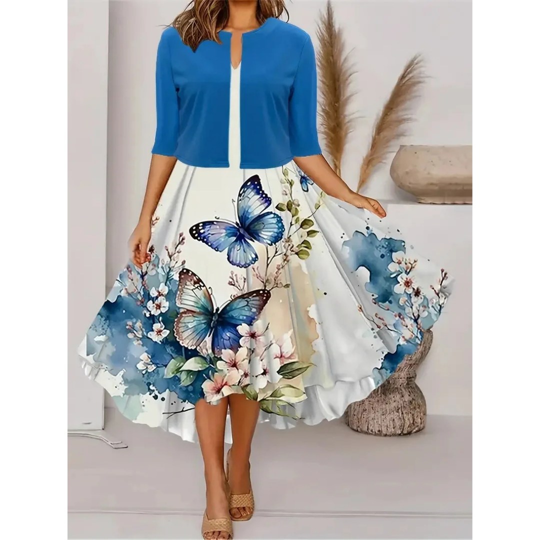 CD | Rochie mini plisată cu mâneci scurte