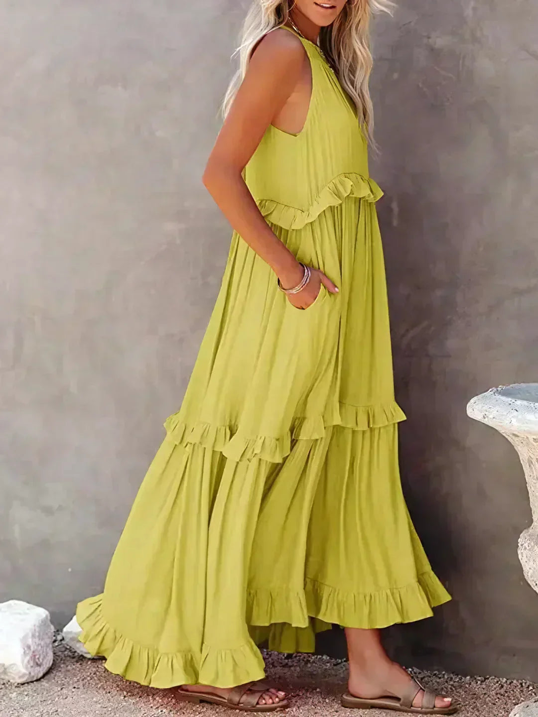 CD | Rochie maxi cu volane Effortless