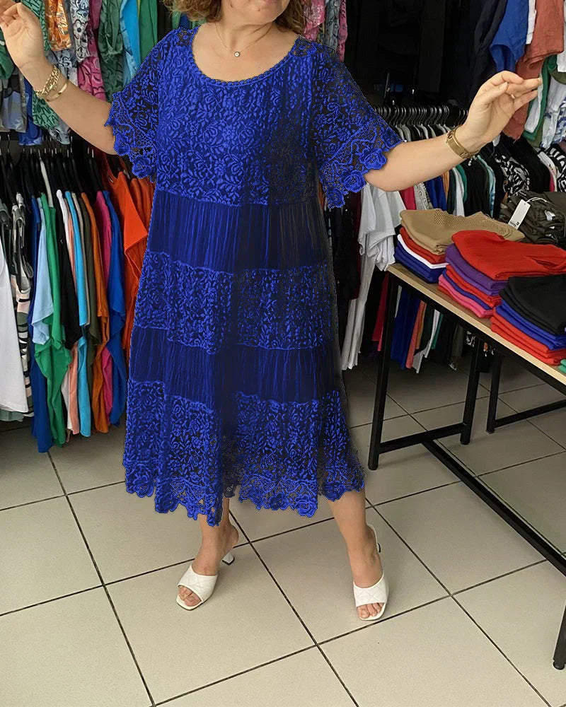 CD | Rochie midi din dantelă atemporală