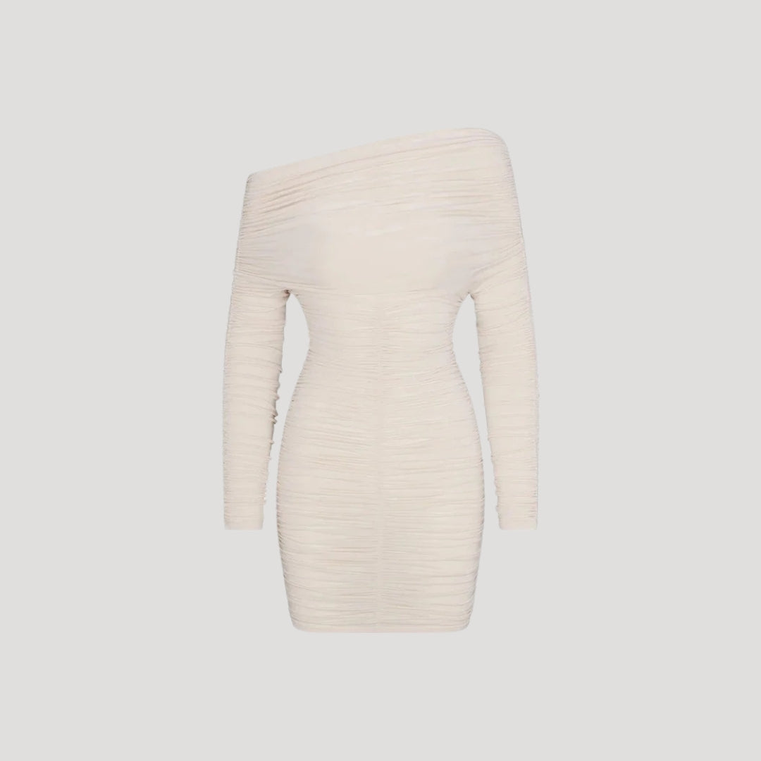 CD | Femeii off-the-shoulder bodycon rochie mini cu volane