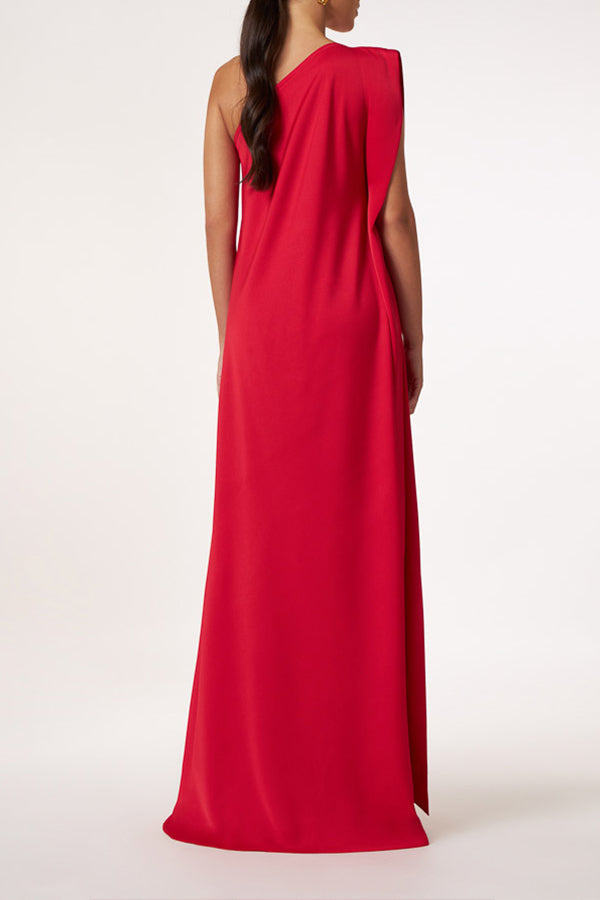 CD | Farmec atemporal un umăr A-line rochie maxi elegant