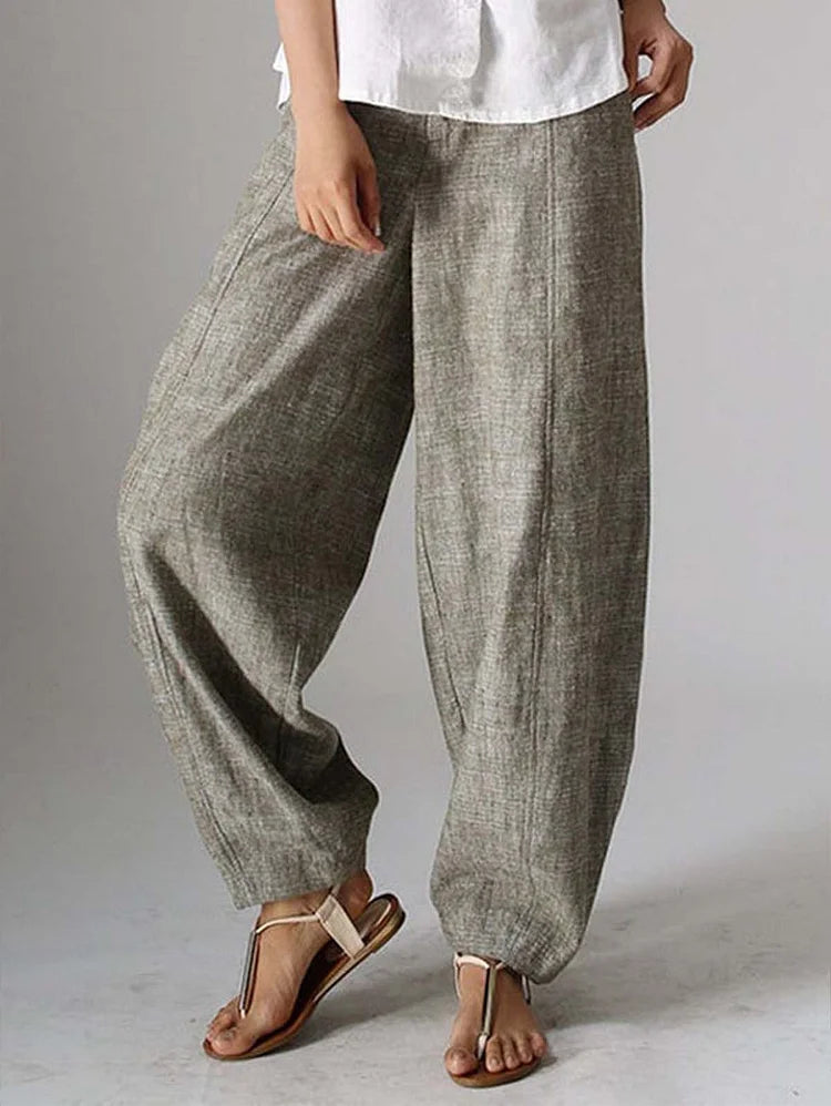 CD | Pantaloni simpli, casual, în culori uni