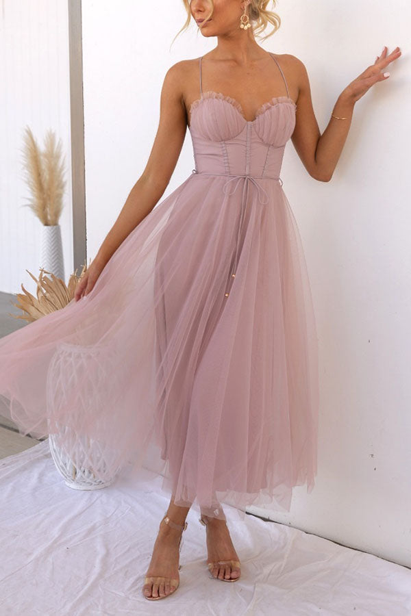 CD | Rochie midi Bustier din tul