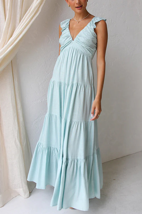 CD | Rochie maxi fără mâneci din in
