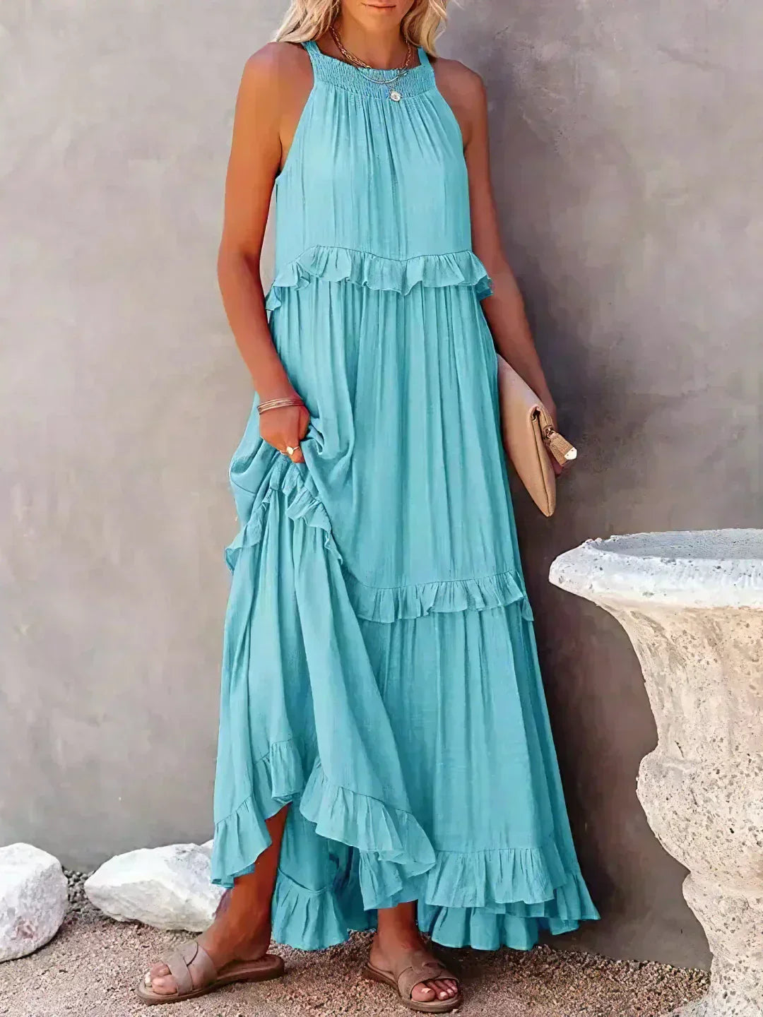 CD | Rochie maxi cu volane Effortless